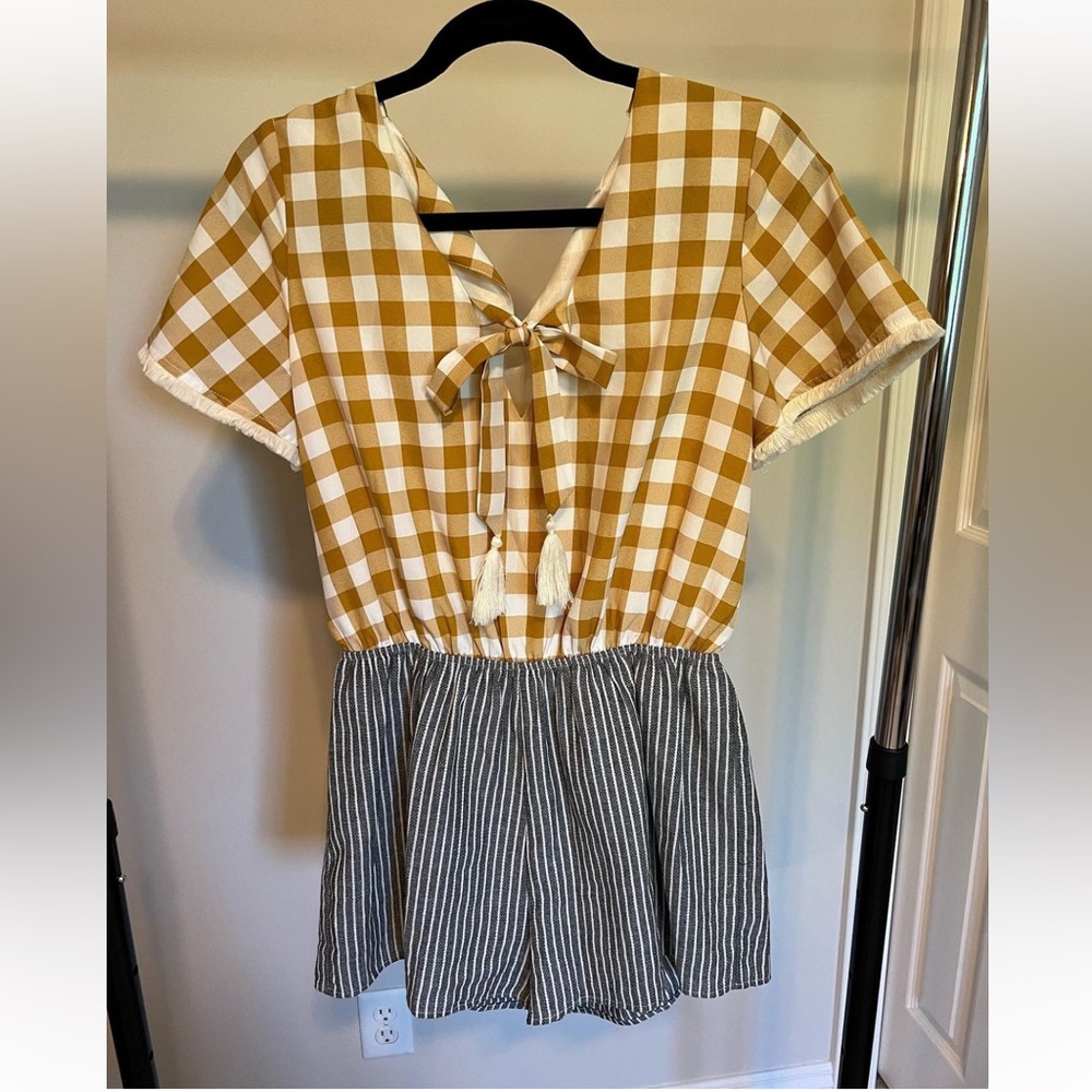 Gingham Romper